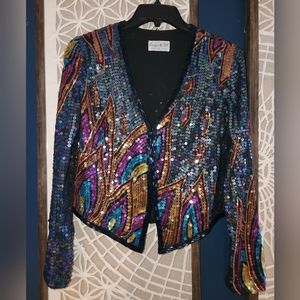 Evelyn McGill vintage sequin bomber size 8